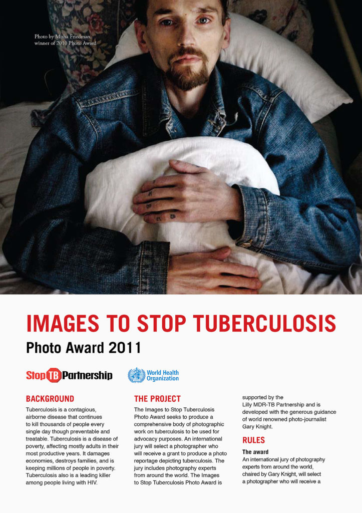Contest fotografico – images to stop tuberculosis, bando di gara 2011
