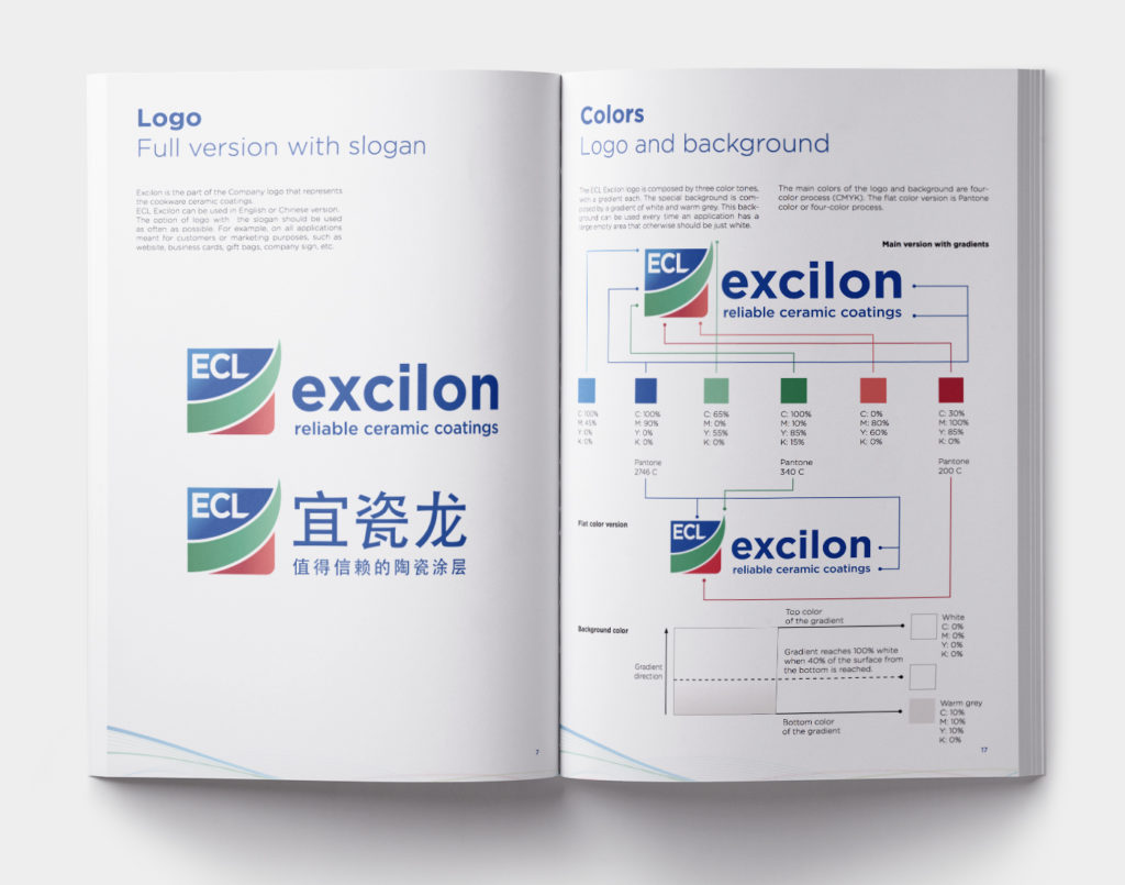 Brand identity Excilon coperture ceramiche